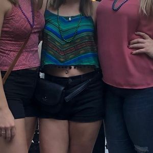 Multi-color Flowy Crop-top